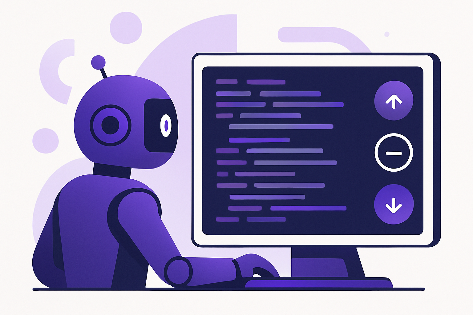AI analyzing code changes with visual scoring indicators